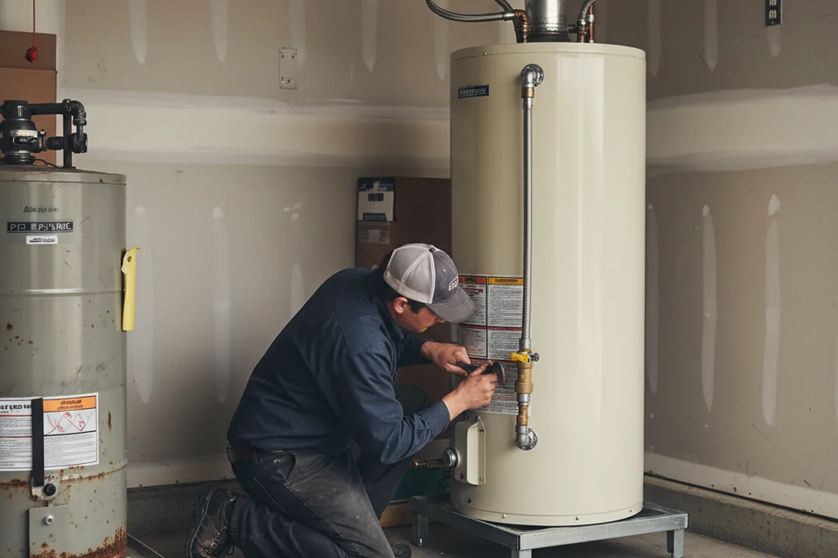 Water heater and shutoff valve replacement in Inglis